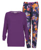 Edie Womens Light Purple Slouch Jersey Top and Floral Print Pyjama Set