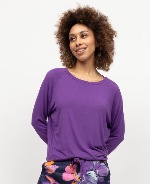 Edie Haut de pyjama en jersey ample pour femme