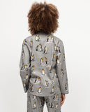 Parker Damen Pyjamaoberteil mit Pinguin-Print