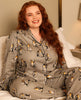 Parker Damen Pyjamaoberteil mit Pinguin-Print