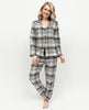 Parker Womens Grey Brushed Check Pyjama Set