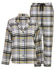 Parker Womens Grey Brushed Check Pyjama Set