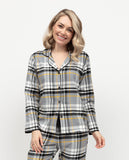 Parker Womens Brushed Check Pyjama Top