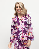 Hazel Haut de pyjama imprimé floral pour femme