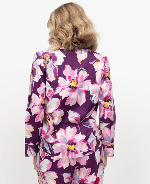 Hazel Haut de pyjama imprimé floral pour femme