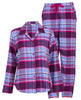 Hazel Womens Purple Brushed Check Pyjama Set