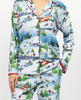 Montana Haut de pyjama en jersey imprimé Winterscape pour femme