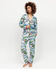 Montana Damen-Pyjamaoberteil aus Jersey mit Winterscape-Print