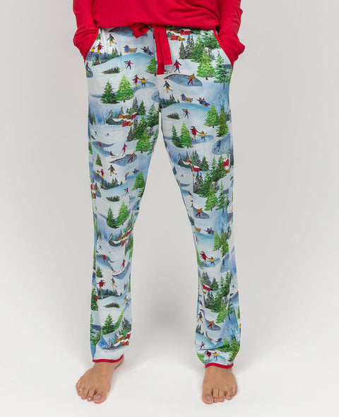 Montana Womens Wintersape Printed Jersey Pyjama Bottoms