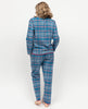 Montana Womens Blue Brushed Check Pyjama Set