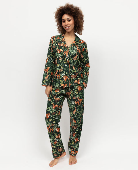 Forrest Damen-Pyjama-Set mit Waldmotiv