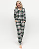 Forrest Womens Green Brushed Check Pyjama Set