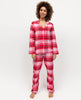 Noelle Womens Red Brushed Check Pyjama Set