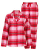 Noelle Womens Red Brushed Check Pyjama Set