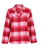 Noelle Womens Brushed Check Pyjama Top