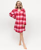 Noelle Womens Red Brushed Check Nightshirt