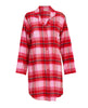 Noelle Womens Red Brushed Check Nightshirt