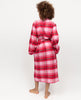 Noelle Womens Brushed Check Long Dressing Gown