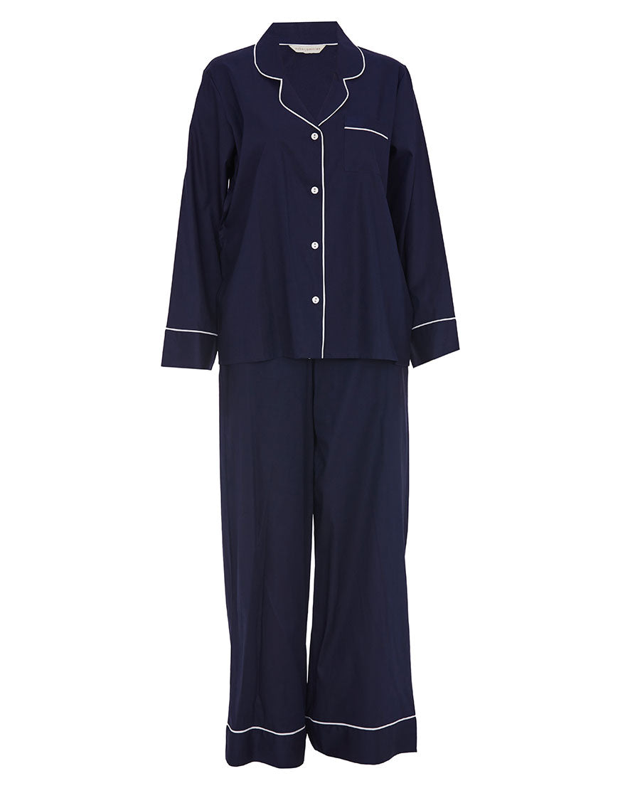 Womens Hotel Pyjamas Navy Cyberjammies