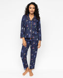 Alpes Damen-Pyjama-Set mit Ski-Print