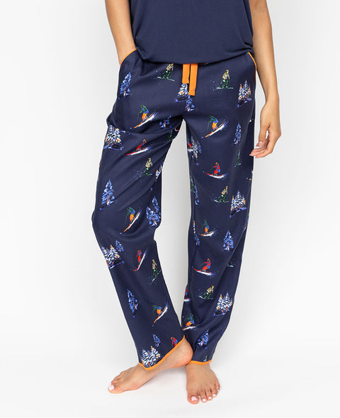 Alpes Womens Ski Print Pyjama Bottoms