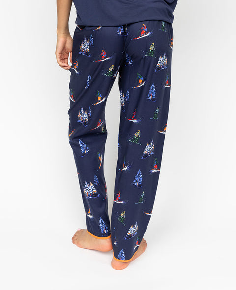 Alpes Womens Ski Print Pyjama Bottoms