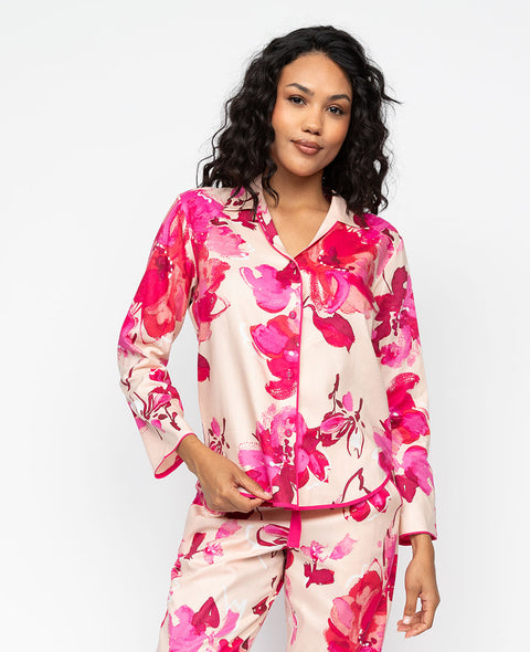 Aria Womens Floral Print Pyjama Top