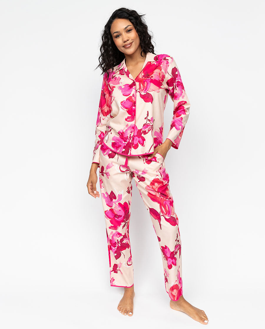 Aria Womens Floral Print Pyjama Top