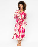 Aria Womens Floral Print Long Dressing Gown