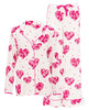 Aria Womens Heart Printed Jersey Wide Leg Pyjama Set