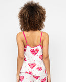 Aria Womens Heart Printed Jersey Cami