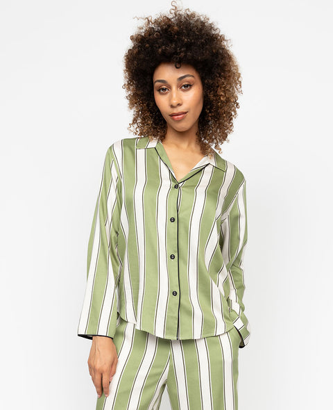 Nancy Womens Printed Stripe Pyjama Top