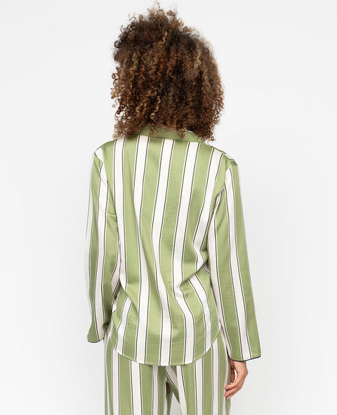 Nancy Womens Printed Stripe Pyjama Top