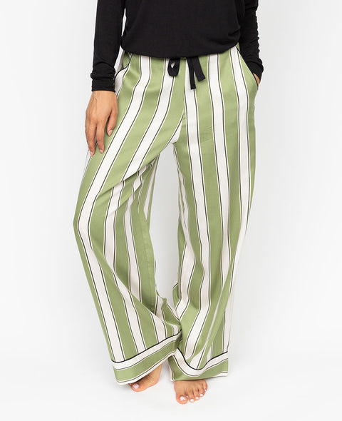 Nancy Womens Printed Stripe Wide Leg Pyjama Bottoms