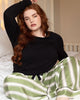 Nancy Womens Printed Stripe Wide Leg Pyjama Bottoms