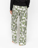 Nancy Womens Dog Print Wide Leg Pyjama Bottoms