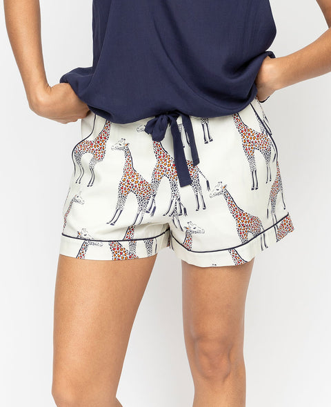 Georgina Womens Giraffe Print Shorts