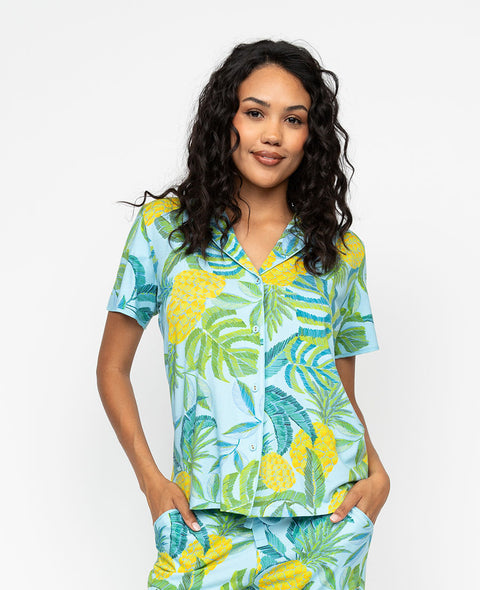 Paige Womens Pineapple Printed Jersey Pyjama Top