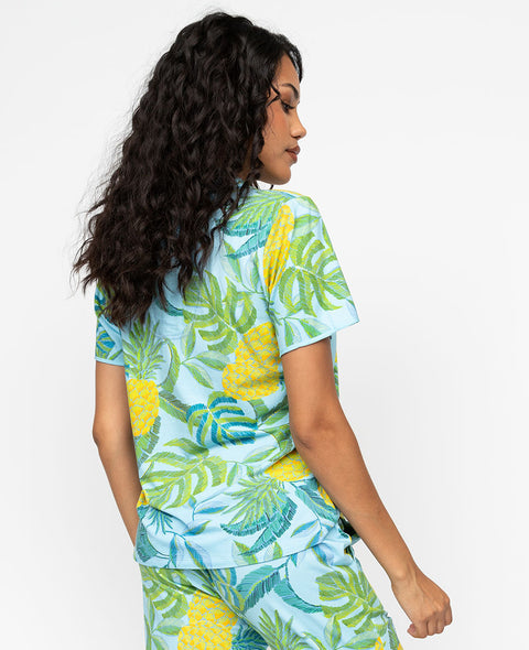 Paige Womens Pineapple Printed Jersey Pyjama Top