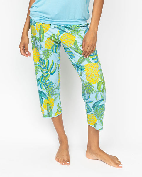 T-shirt Pyjama Femme P.J. Salvage – Salvage Paradise – Ivoire – Colorblock – Neuf