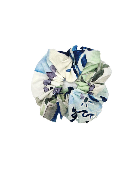 Harriet Watercolour Landscape Printed Jersey Scrunchie