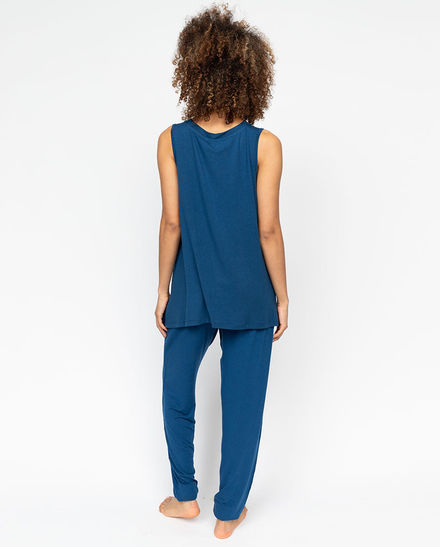 Harriet Womens Relaxed Vest Jersey Pyjama Set - Cyberjammies