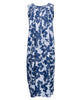 Chemise de nuit longue bleue à imprimé floral Evette