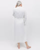 Evette Lace Detail White Jersey Long Dressing Gown