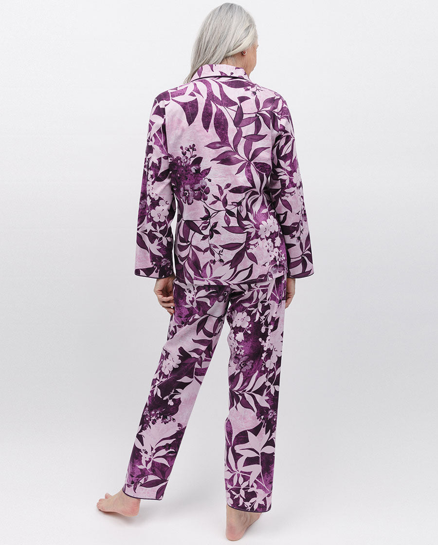 Mary Lace Trim Floral Print Pyjama Set