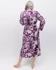 Mary Lace Trim Floral Print Long Dressing Gown