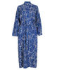 Cecilia Lace Trim Shell Geo Print Long Dressing Gown
