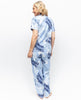 Selena Lace Trim Leaf Print Pyjama Set