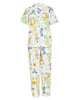 Pyjama-Set mit Kolibri-Print und Lorelei-Spitzenbesatz