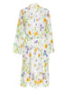 Lorelei Lace Trim Hummingbird Print Short Dressing Gown